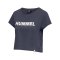 Hummel hmlLEGACY Cropped T-Shirt Damen Blau F7429 - blau