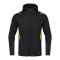 JAKO Challenge Freizeit Kapuzenjacke Gelb F505 - schwarz