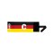 JAKO Kapitänsbinde Schwarz Rot Gold F764 - schwarz