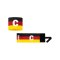 JAKO Kapitänsbinde Schwarz Rot Gold F764 - schwarz