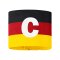 JAKO Kapitänsbinde Schwarz Rot Gold F764 - schwarz