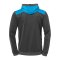 Kempa Emotion 2.0 Kapuzenjacke Kids Grau Blau F16 - grau
