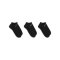 Nike 3er Pack Socken Füsslinge Sneaker F001 - schwarz