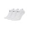 Nike 3er Pack Socken Füsslinge Sneaker F101 - weiss