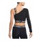 Nike Shine Crop T-Shirt Damen Schwarz F010 - schwarz