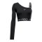 Nike Shine Crop T-Shirt Damen Schwarz F010 - schwarz