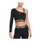 Nike Shine Crop T-Shirt Damen Schwarz F010 - schwarz