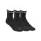 Spalding Mid Cut Socken 3er Pack Schwarz F02 - schwarz