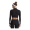 Under Armour HeatGear Crop Mock Damen Schwarz F008 - schwarz