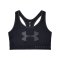 Under Armour Mid Keyhole Sport-BH Damen F001 - schwarz