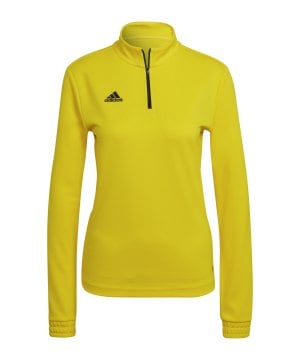adidas-entrada-22-halfzip-sweatshirt-damen-gelb-hi2130-teamsport_front.png