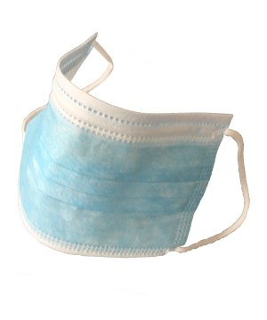 FMK OP Einweg-Masken 3-lagig 10er Pack Blau Weiss