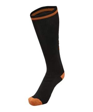 hummel-elite-high-socken-schwarz-orange-f2461-204044-fussballtextilien_front.png