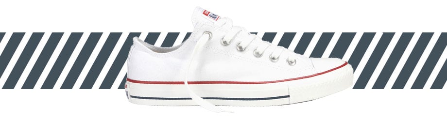 Converse Chuck Taylor All Star Low Sneaker blanc dans la célèbre combinaison de couleurs Stars and Stripes de la victoire olympique de basketball à Berlin en 1936