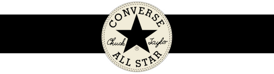 Converse All Star Logo auf schwarzem Grund stellvertretend für die Brand mit authentischer Markengeschichte