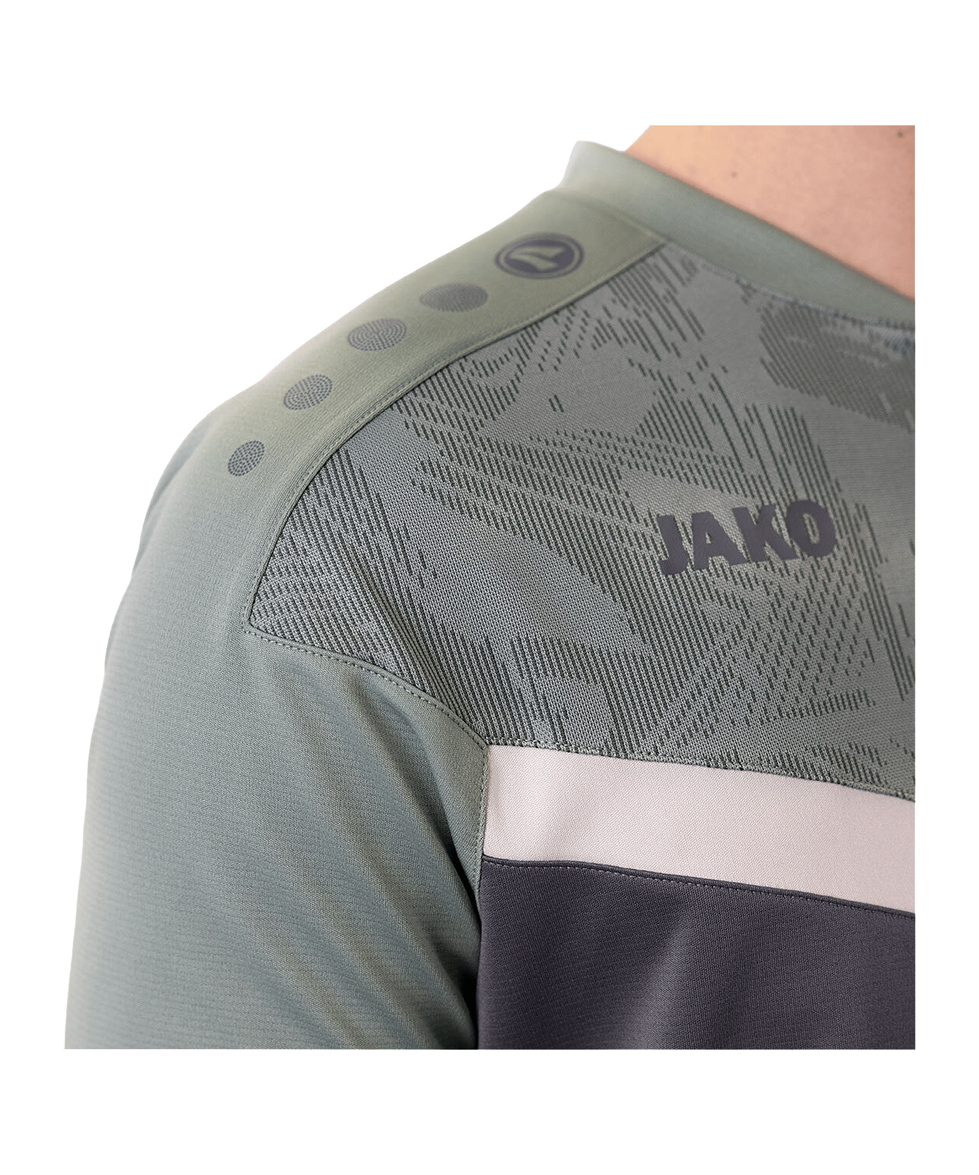 JAKO Iconic Poloshirt Grau Grün F852 - grau