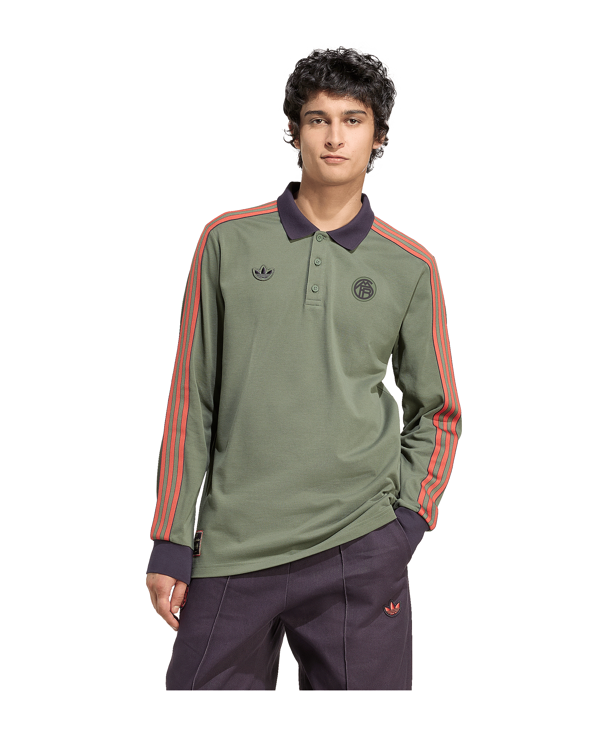 adidas FC Bayern München Icon Long Sleeve Polo Grün - gruen