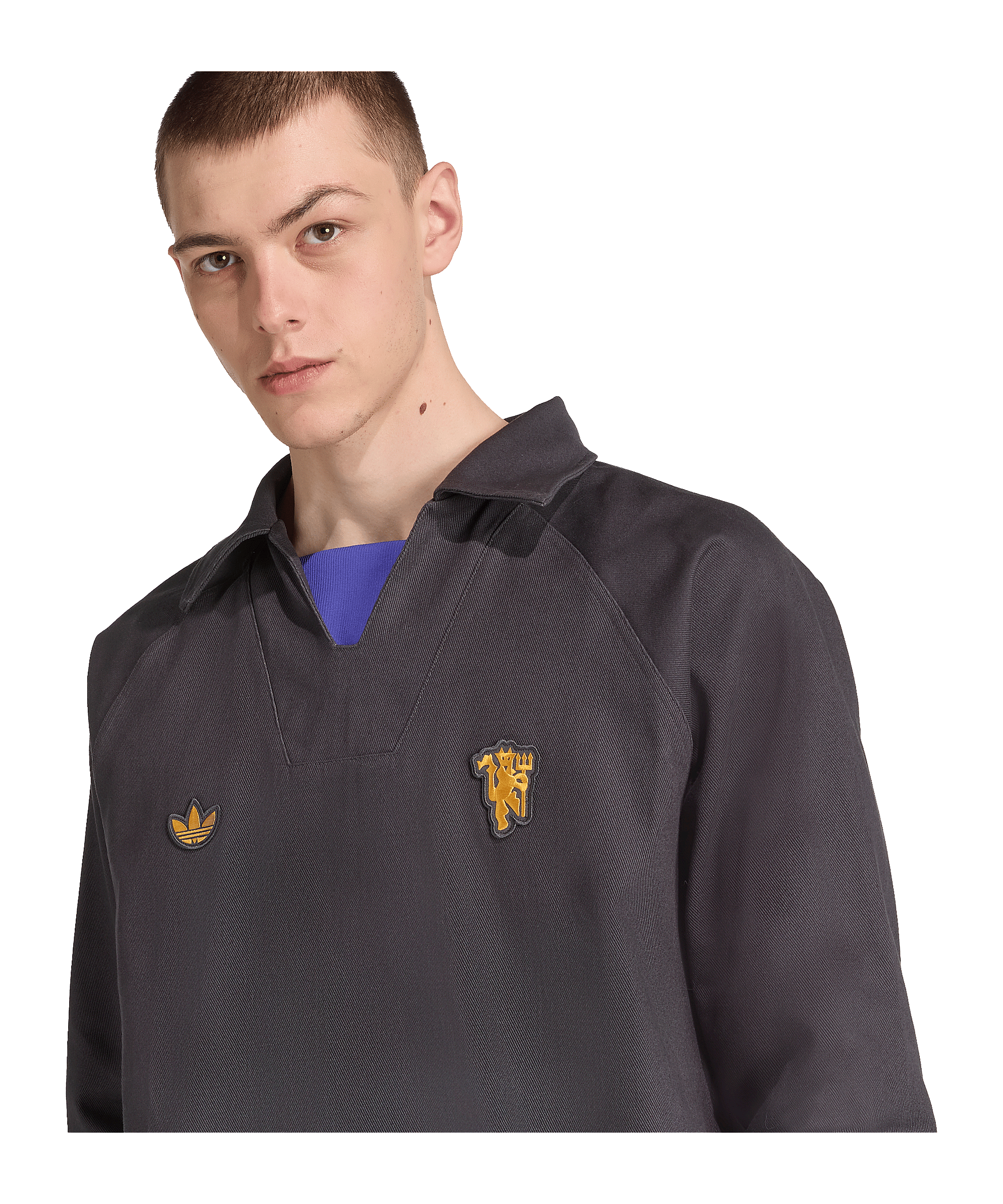 adidas Manchester United Icon Drill Sweatshirt Schwarz - schwarz