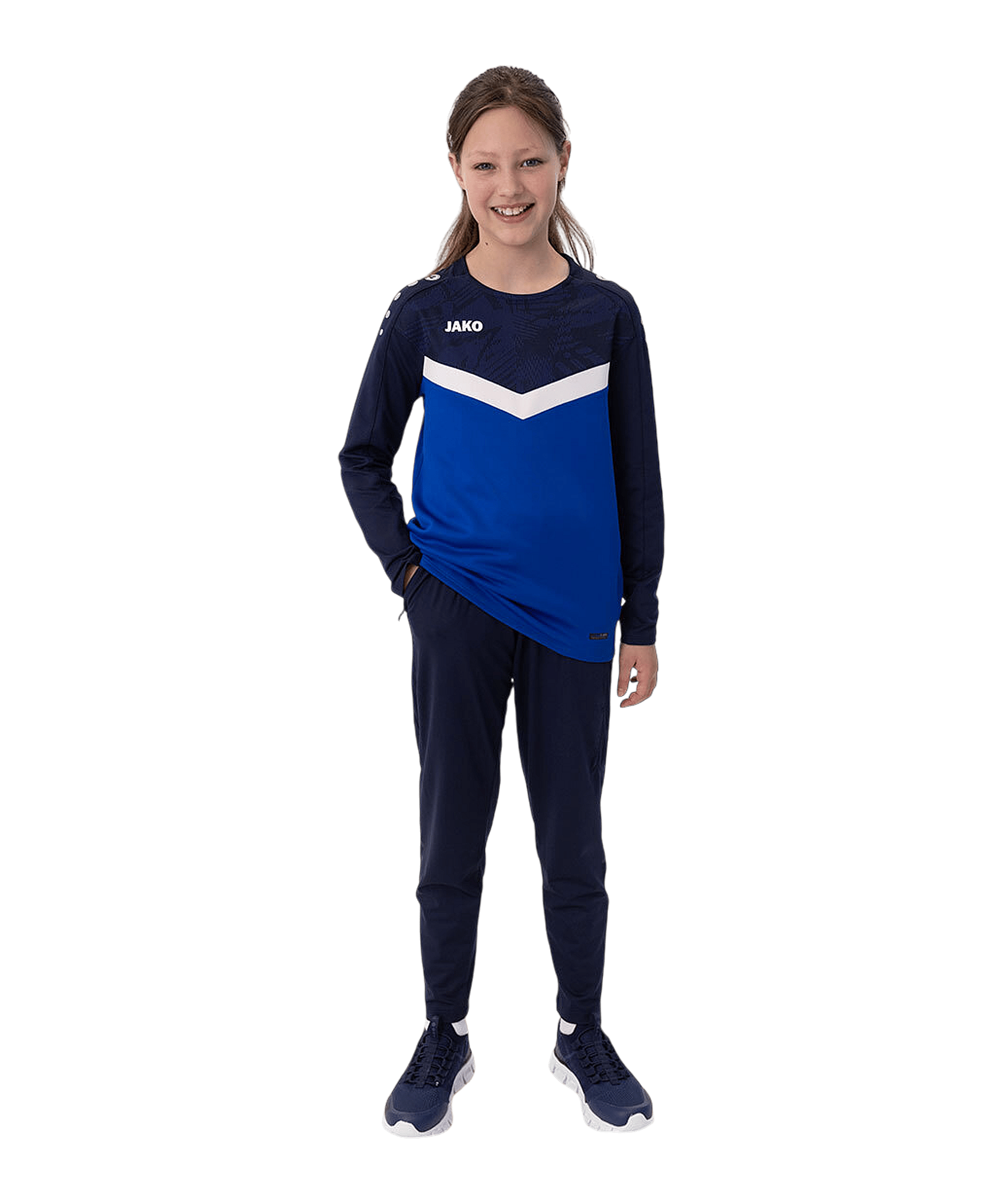 JAKO Iconic Sweatshirt Kids Blau F403 - blau