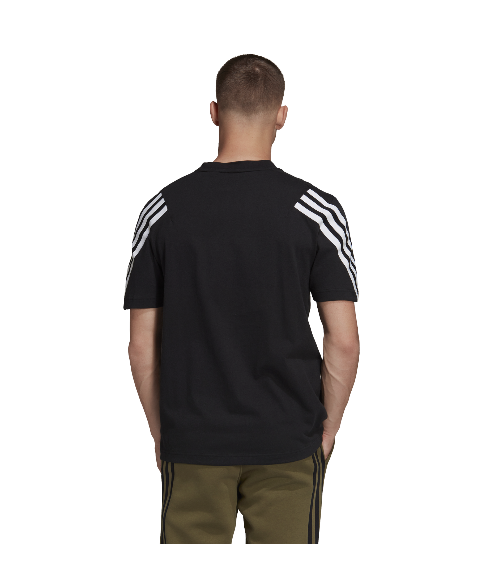 adidas 3 Stripes Future Icons Shirt Schwarz - schwarz