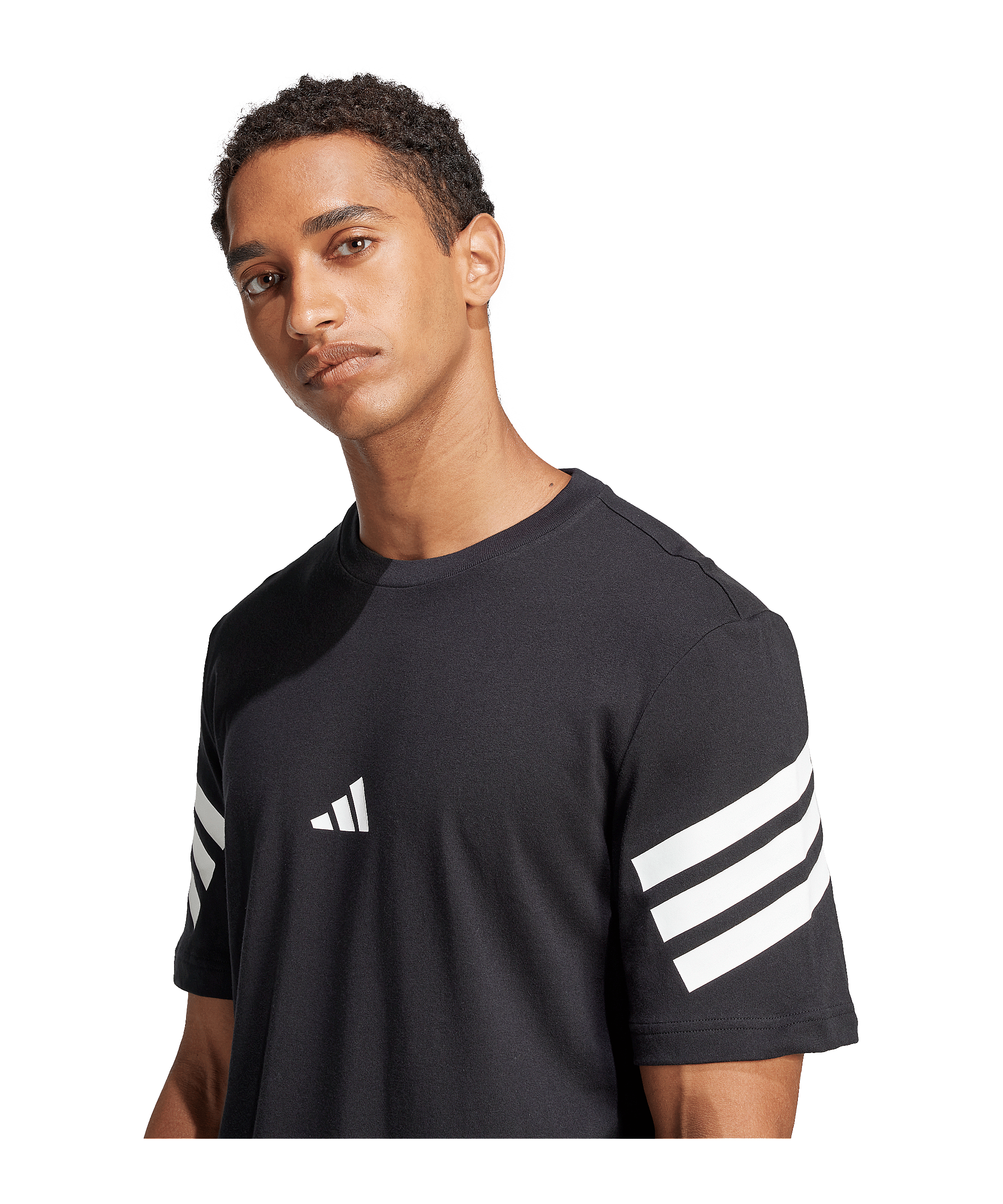 adidas Future Icons Three Stripes T-Shirt Schwarz - schwarz