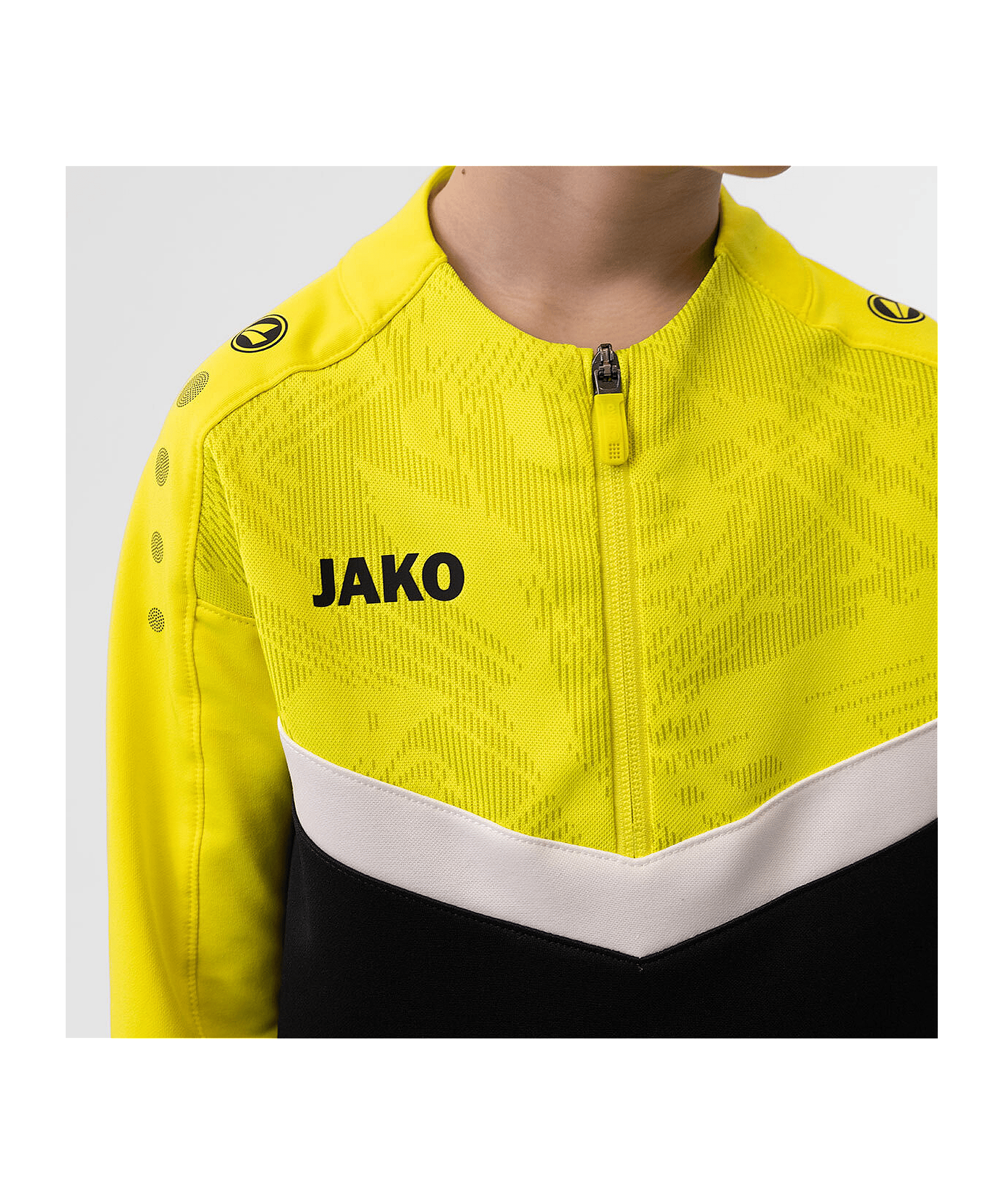 JAKO Iconic HalfZip Sweatshirt Kids Schwarz F808 - schwarz