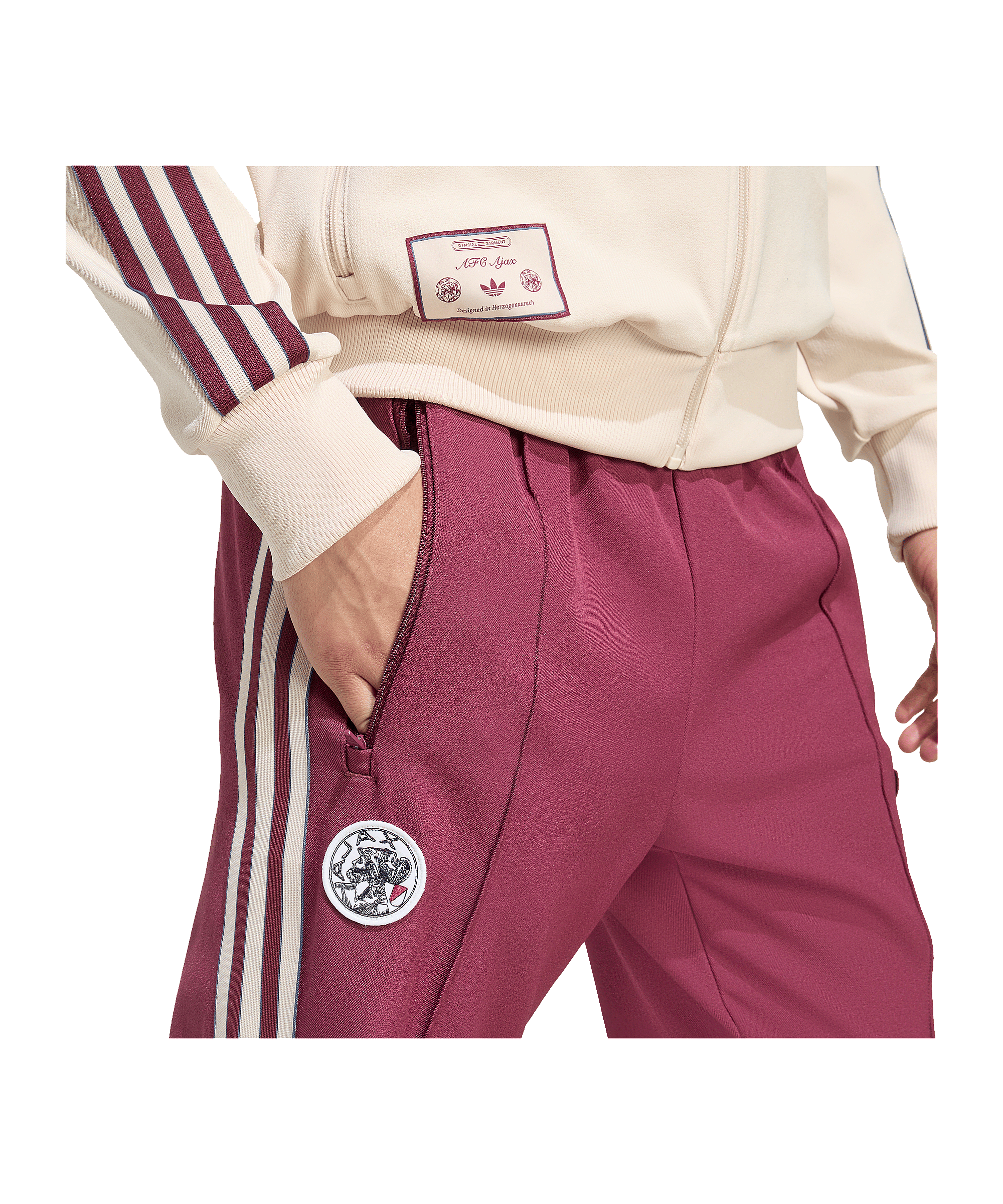 adidas Ajax Amsterdam Icon Track Hose Rot - rot