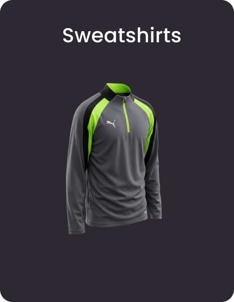 Grey Puma training sweatshirt with neon green details - Shop football sweatshirts at 11teamsports