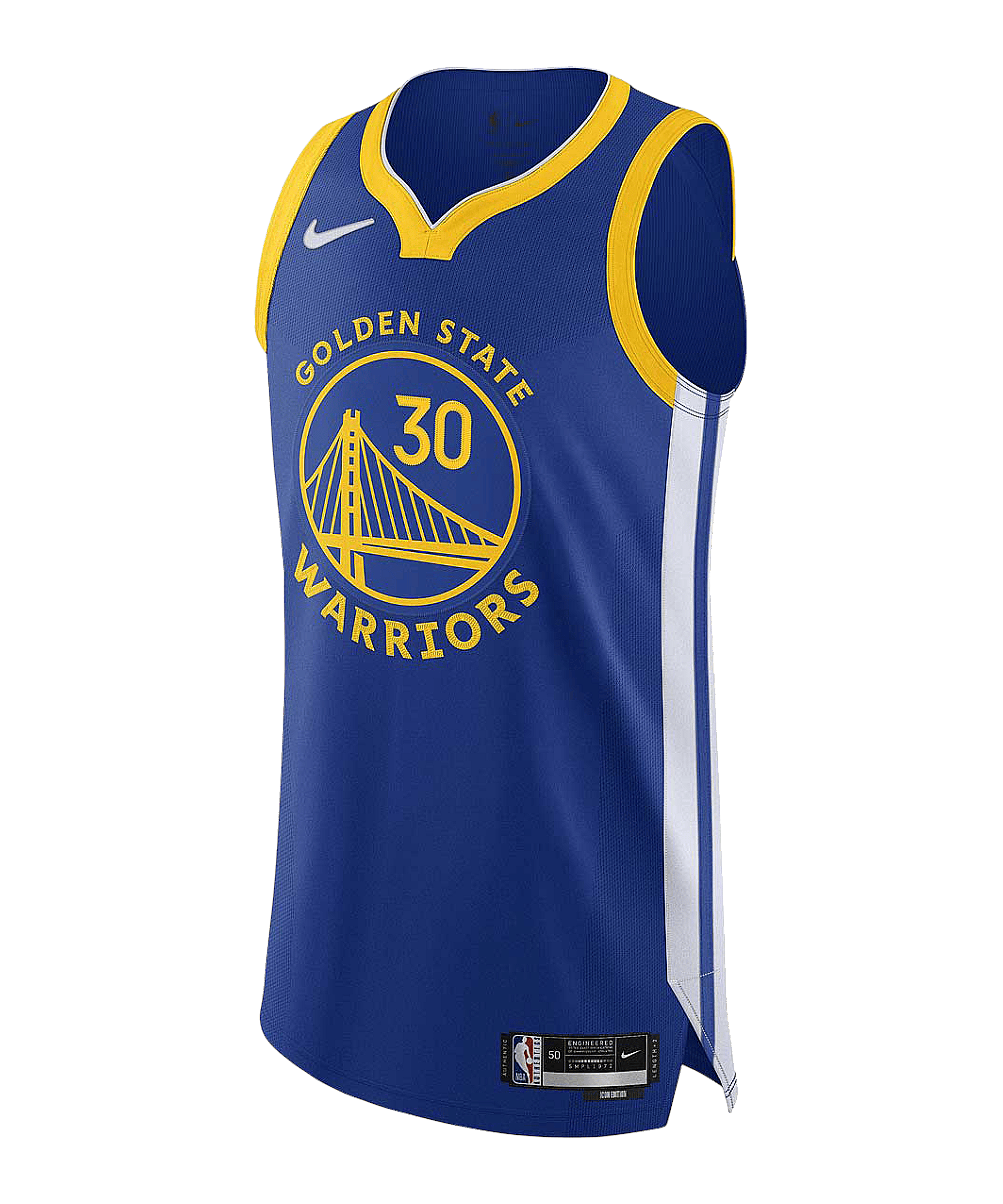 Nike Golden Stat Warriours Stephen Curry Authentic Icon Trikot Blau F498 - blau
