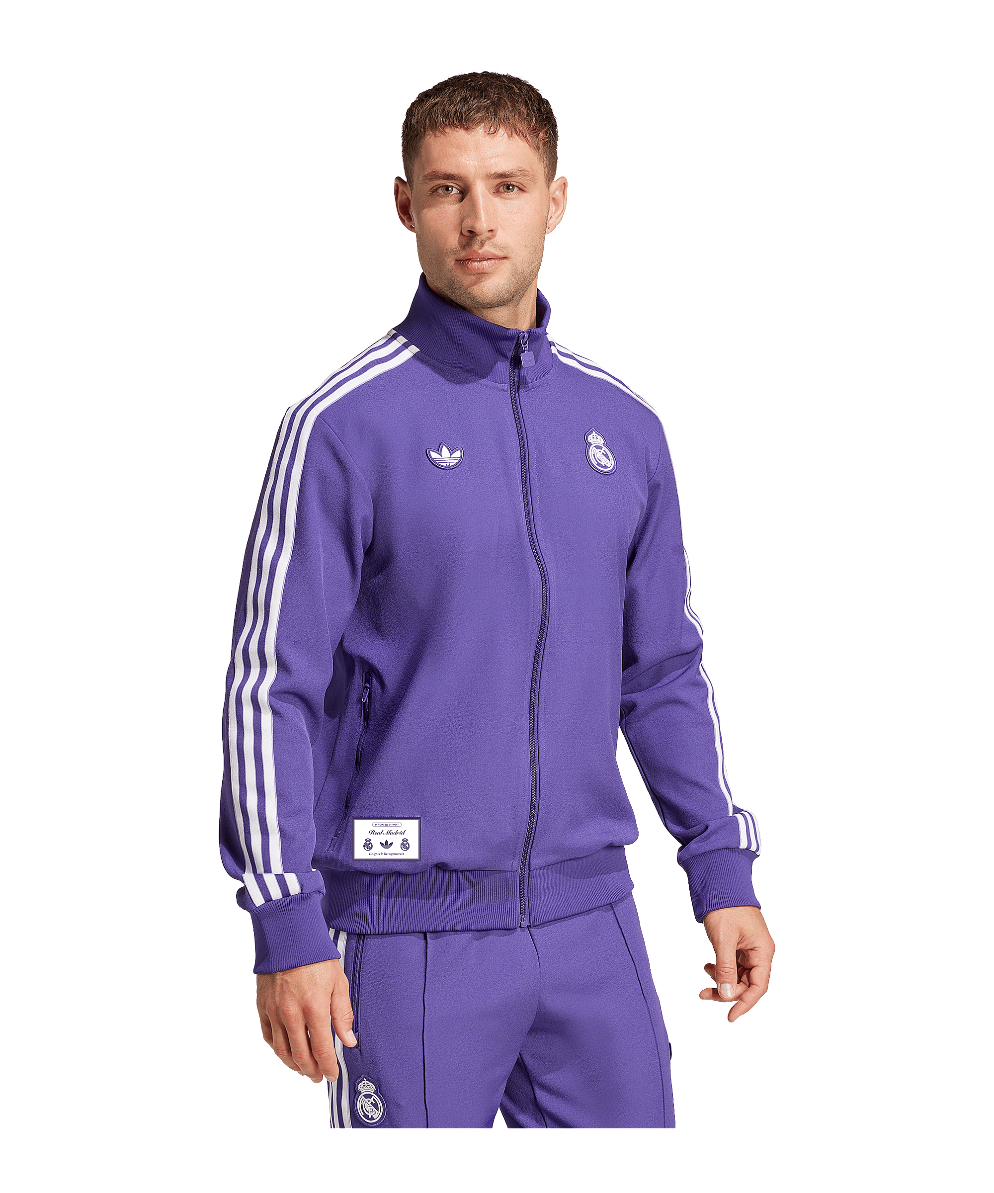adidas Real Madrid Terrace Icon Trainingsjacke Lila - lila