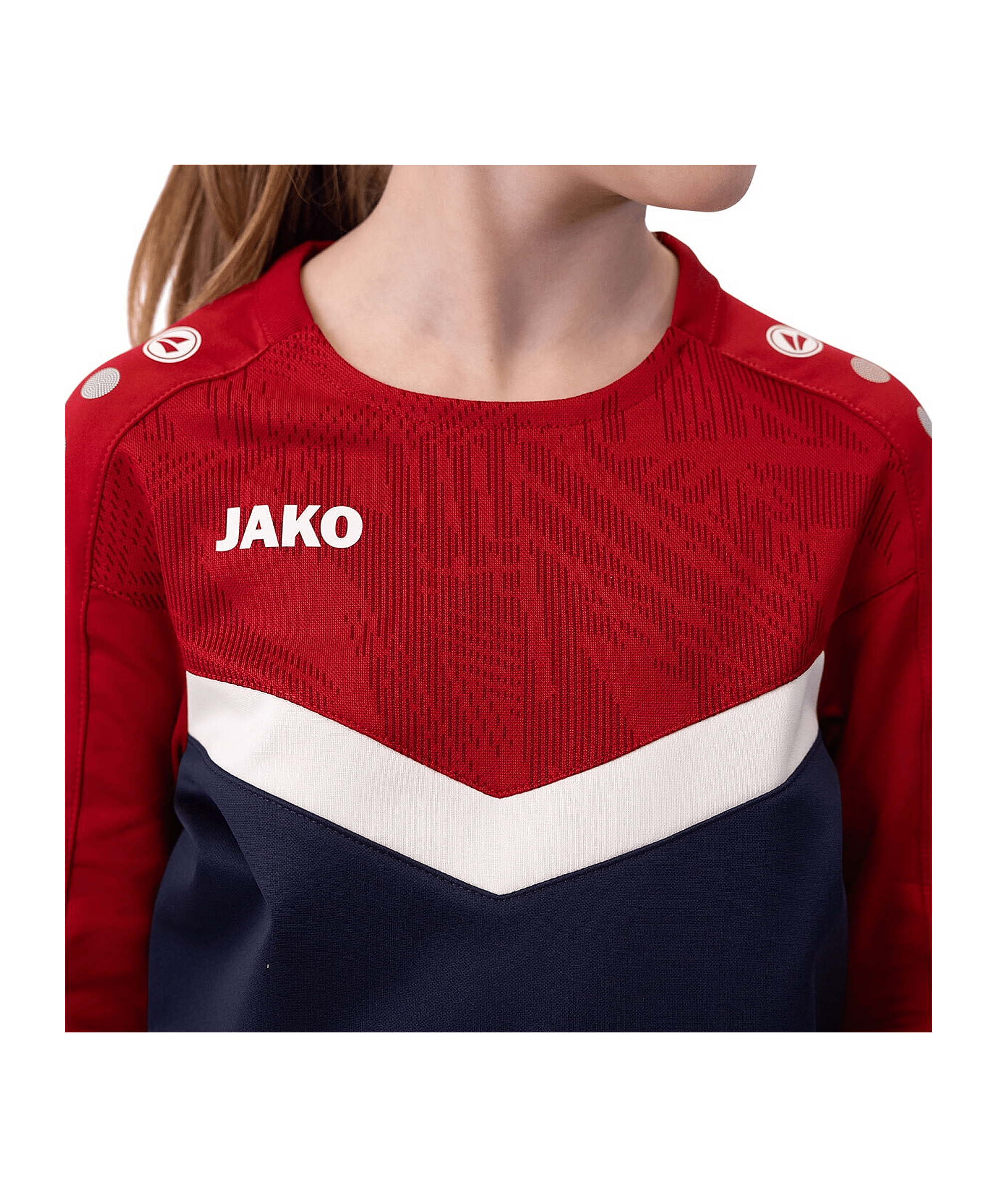 JAKO Iconic Sweatshirt Kids Blau Rot F901 - blau