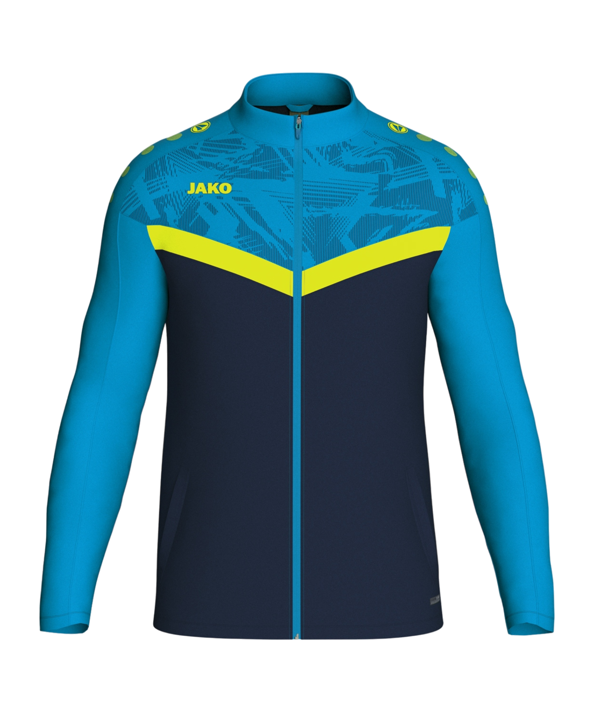 JAKO Iconic Polyesterjacke Blau Gelb F914 - blau