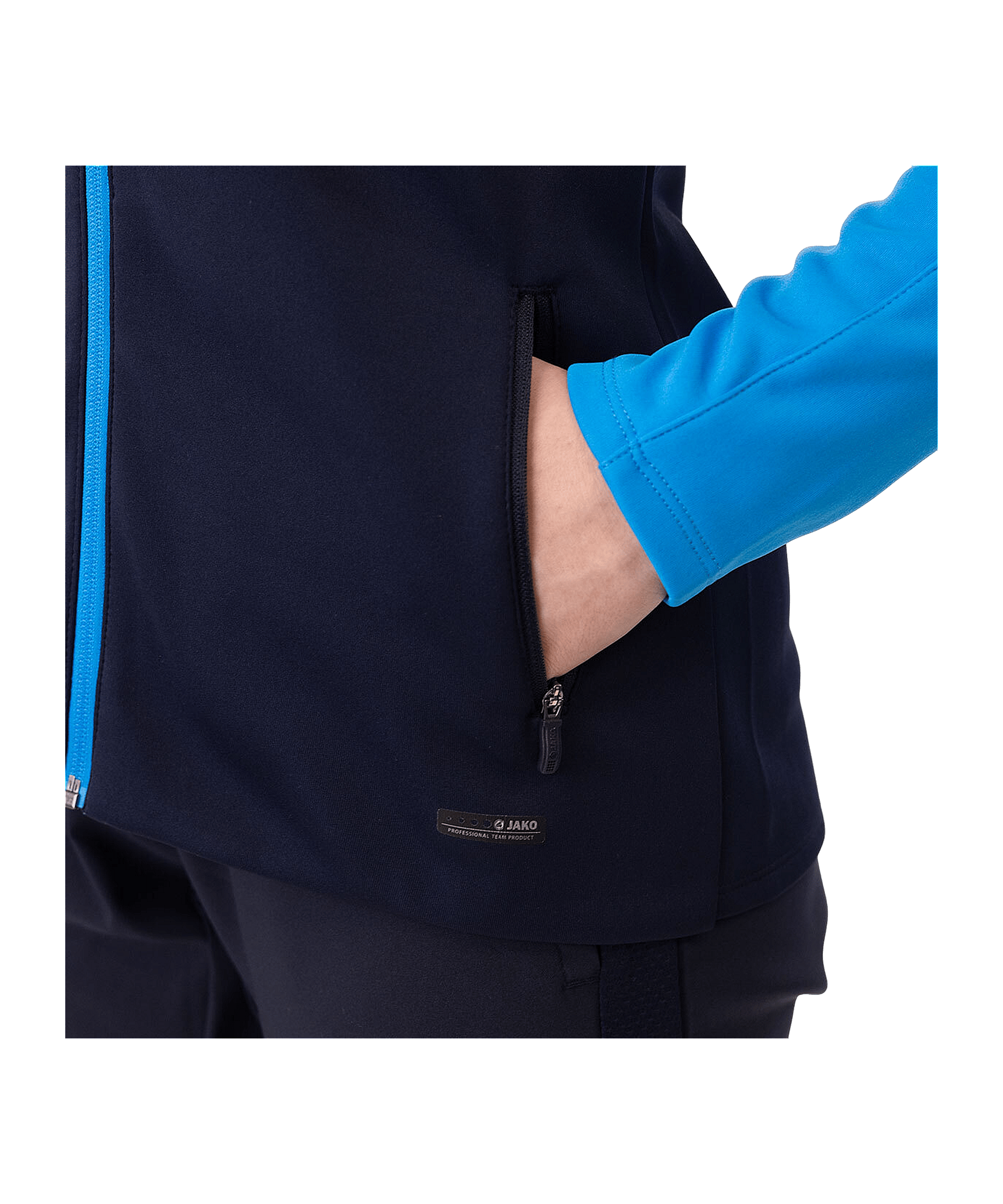 JAKO Icon Kapuzenjacke Damen Blau Gelb F914 - blau