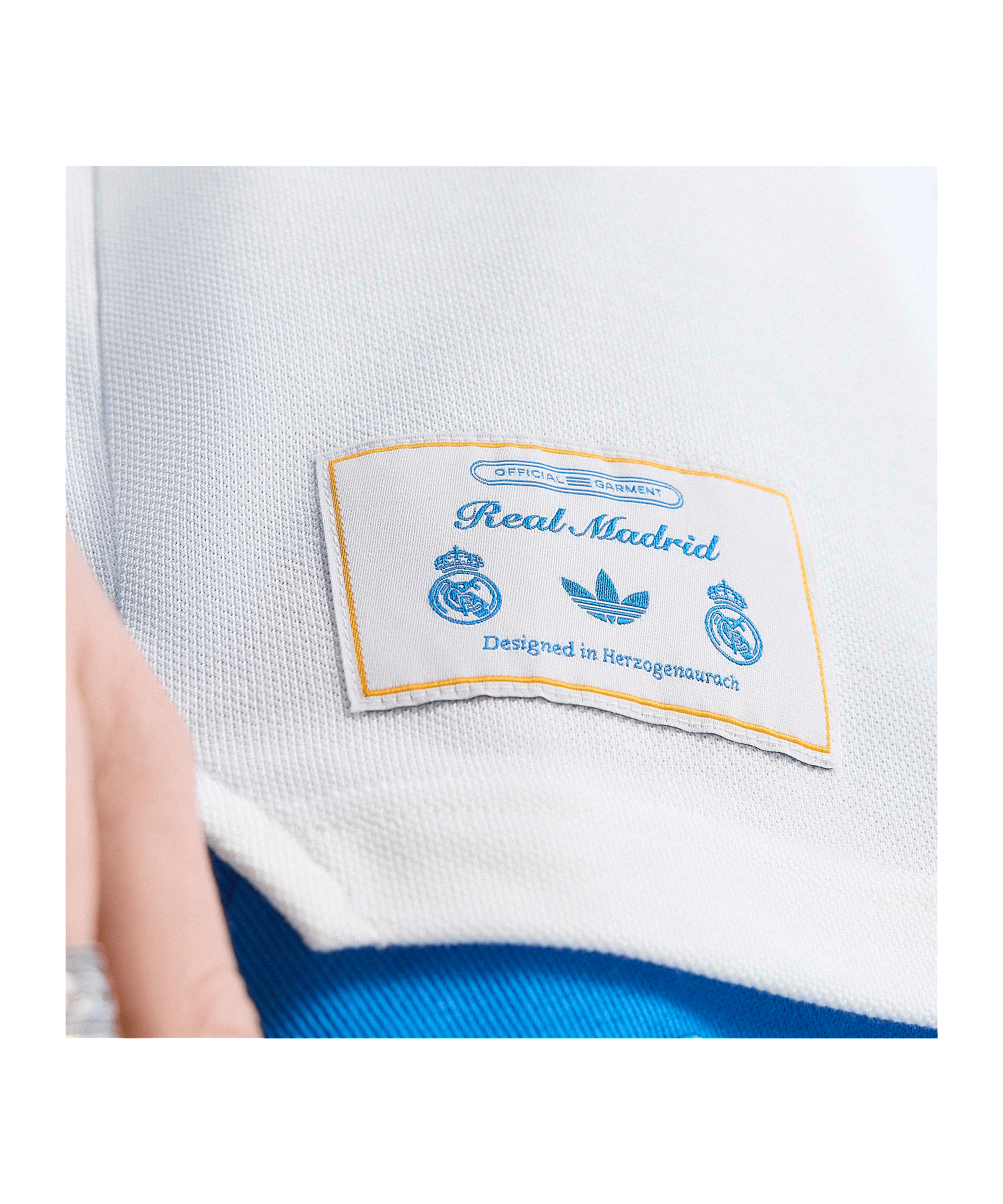 adidas Real Madrid Icon Long Sleeve Polo Weiß - weiss