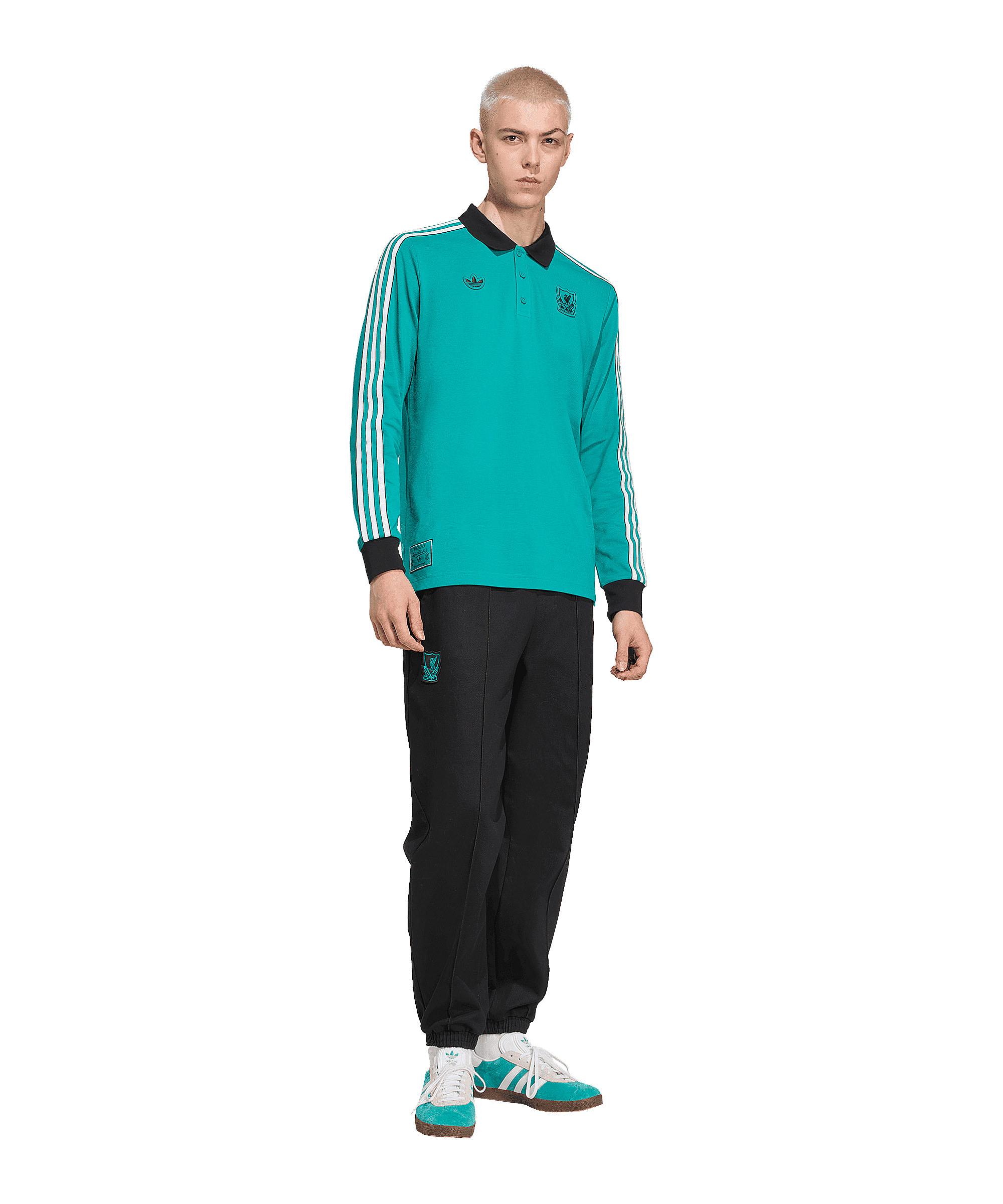adidas FC Liverpool Icon Long Sleeve Polo Grün - gruen