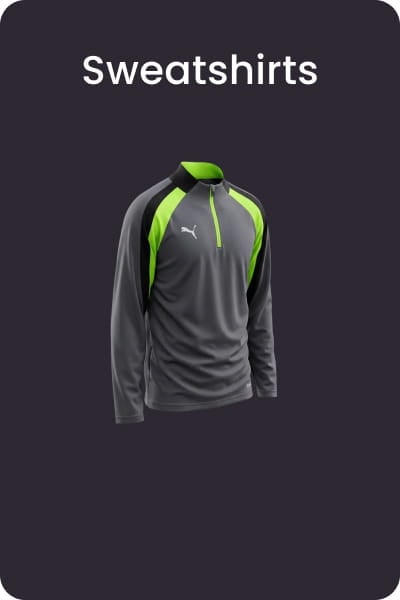 Grey Puma training sweatshirt with neon green details - Shop football sweatshirts at 11teamsports