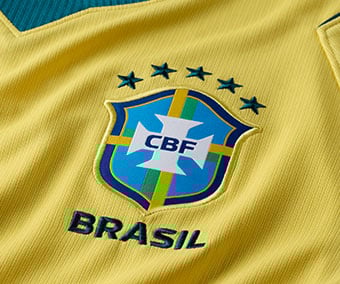 Nicely embroidered logos, Federation logo as patch stitched on