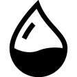waterdrop icon to represent dry wicking fabric technology
