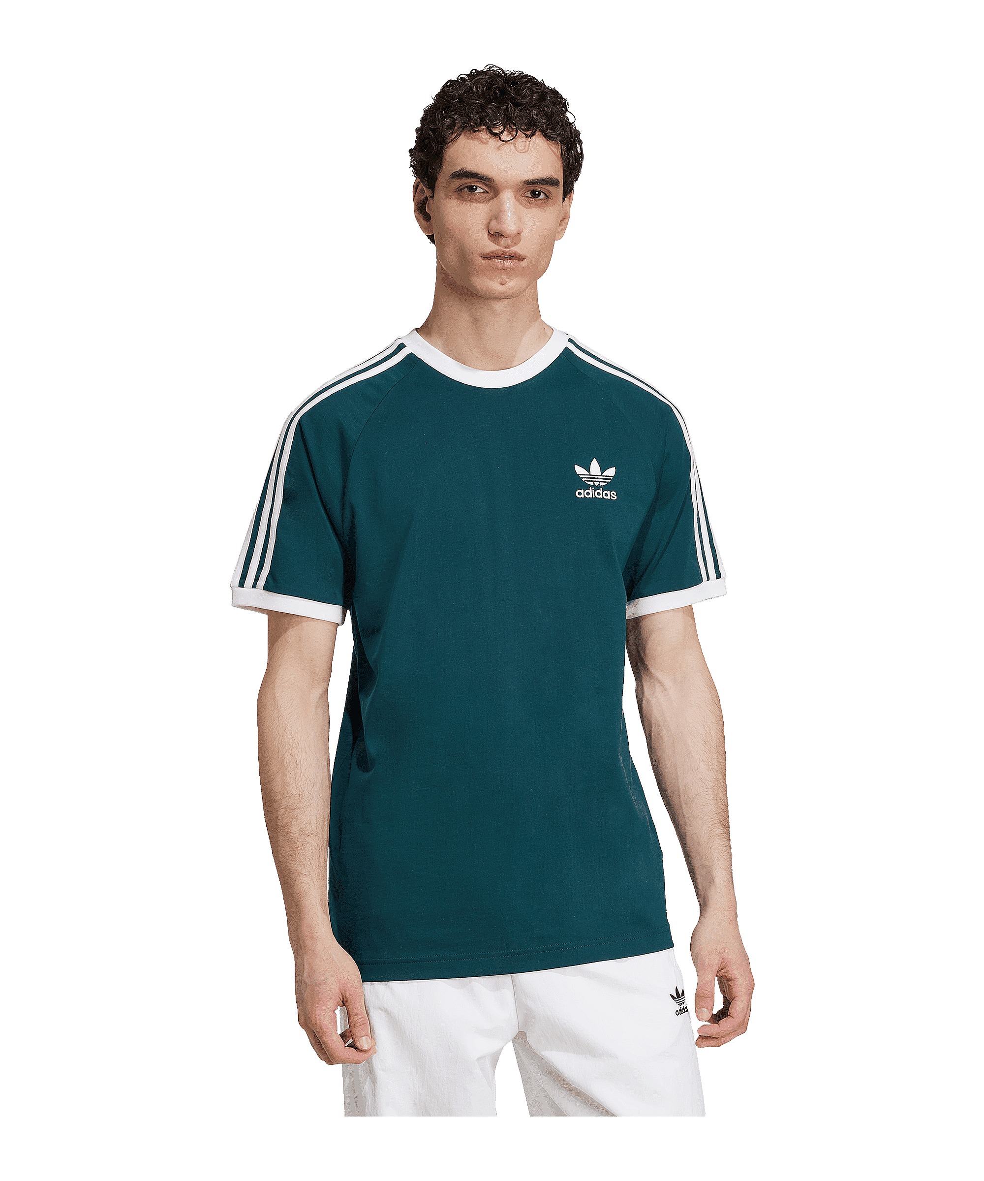 adidas Adicolor Classic 3 Stripes T-Shirt Grün - gruen