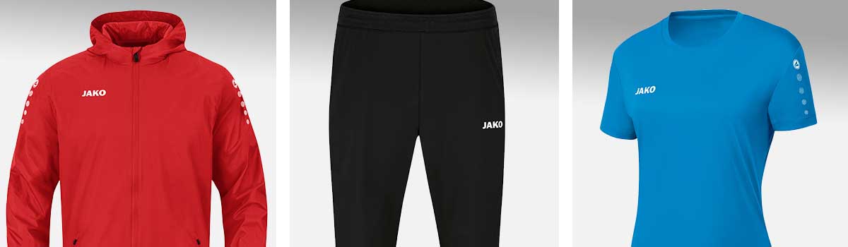 Detailansichten mit den Design-Besonderheiten der JAKO Team-Kollektion