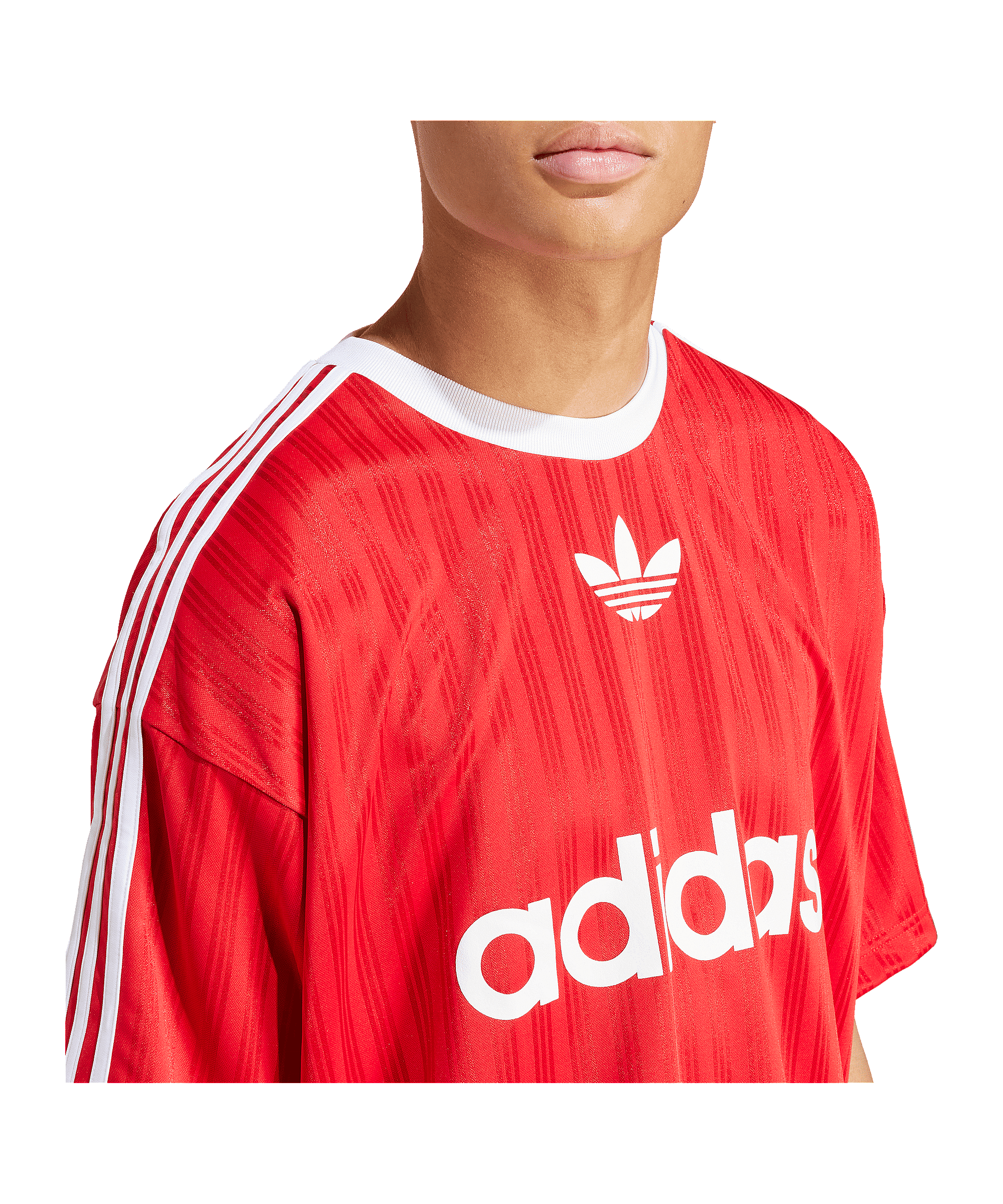 adidas Originals Adicolor Poly T-Shirt Rot Weiss - rot