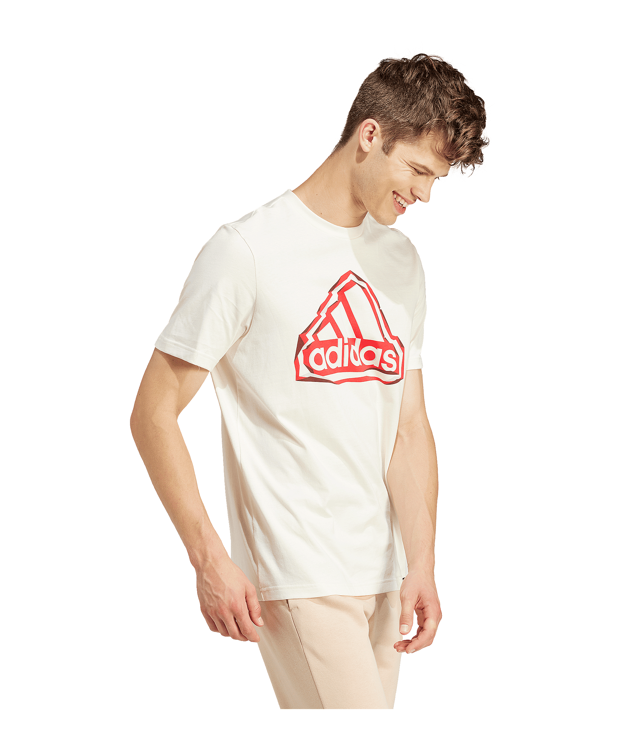 adidas Folded Icons Badge of Sport T-Shirt Weiss - weiss
