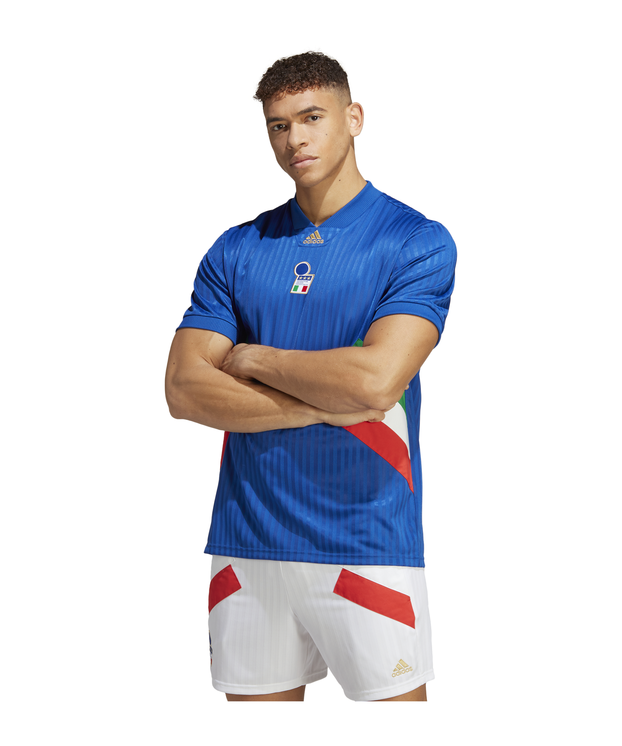 adidas Italien Icon Trikot Blau - blau