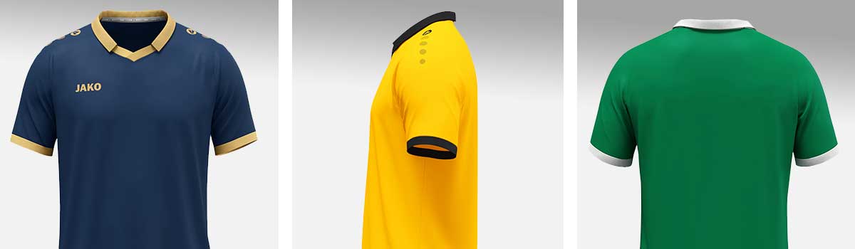 Detailansichten mit den Design-Besonderheiten der JAKO Glory-Kollektion