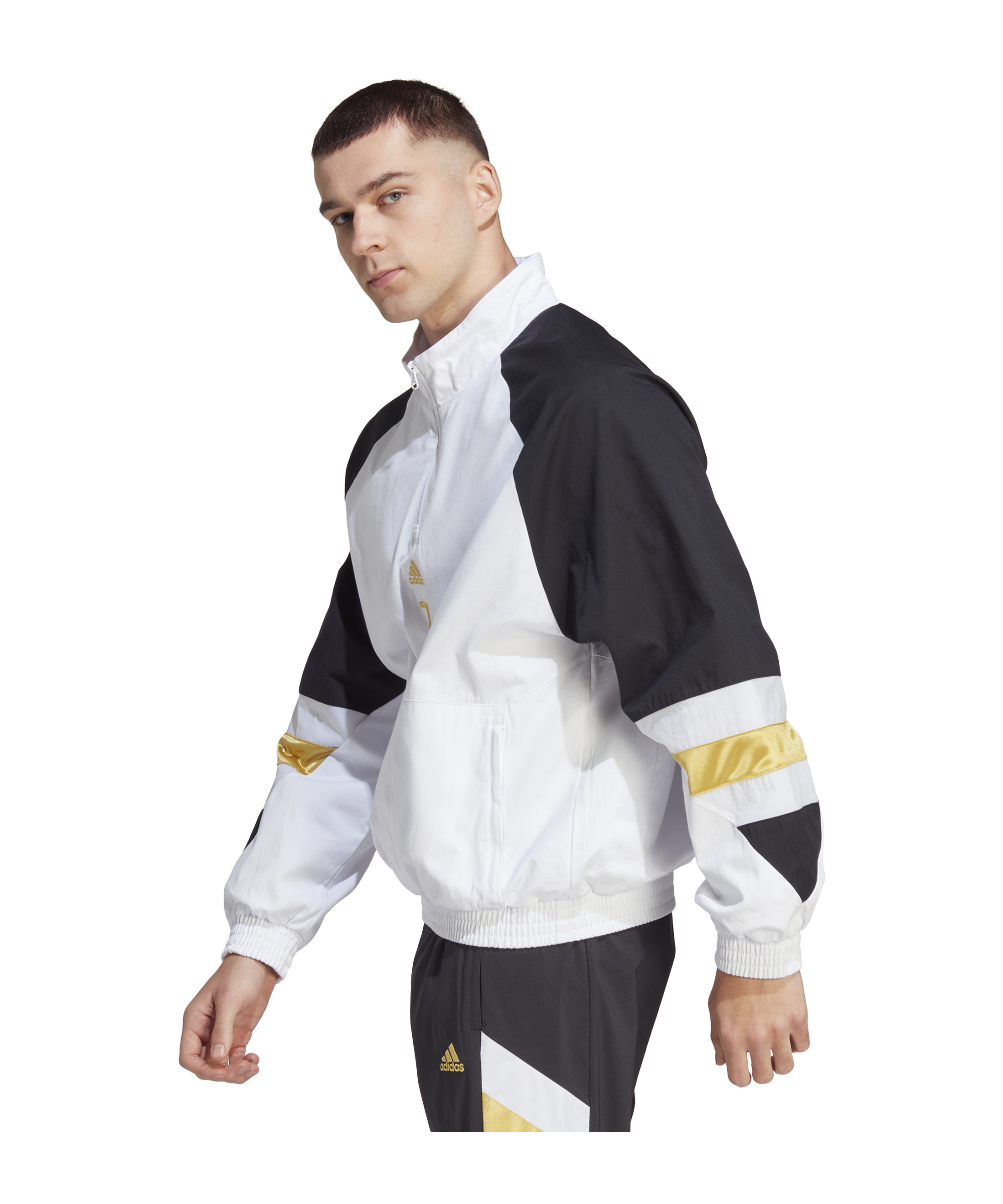 adidas Juventus Turin Icon Tracktop Jacke Weiss - weiss