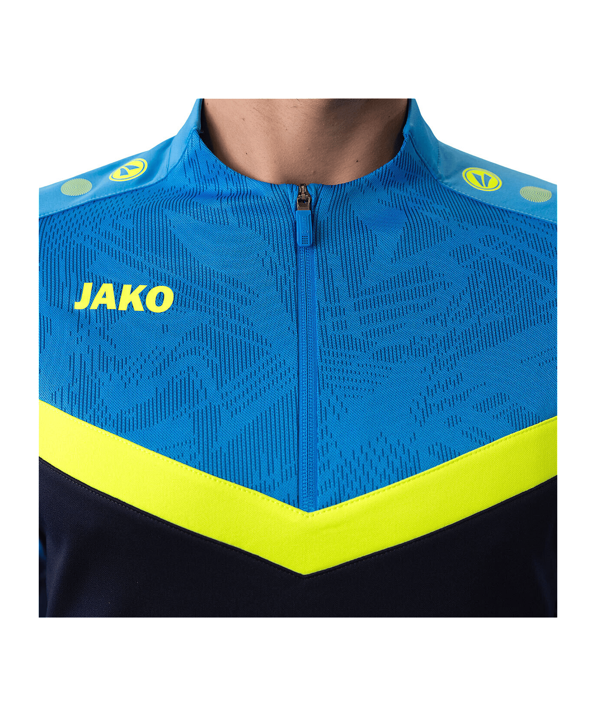 JAKO Iconic HalfZip Sweatshirt Blau F914 - blau