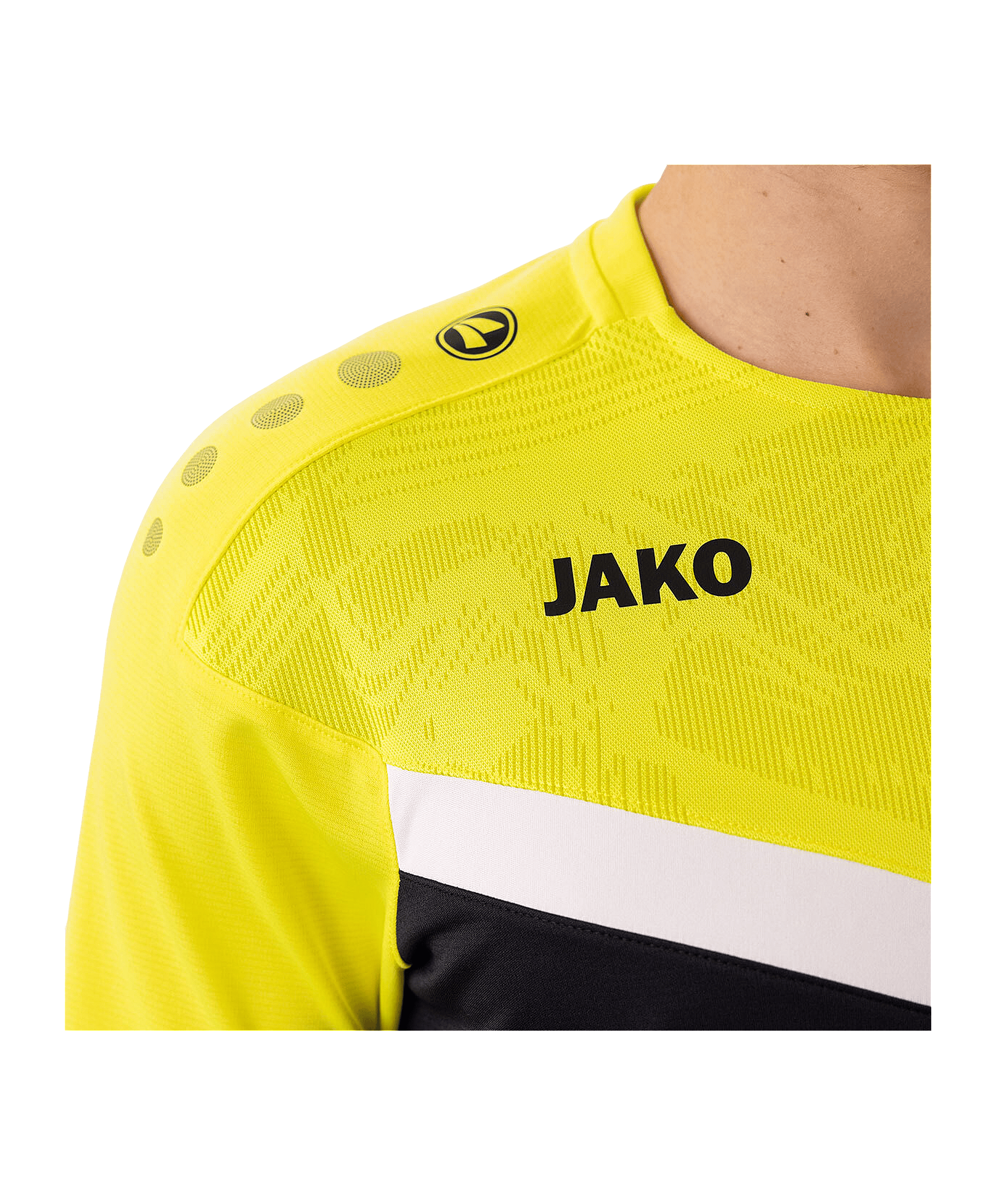 JAKO Iconic T-Shirt Schwarz Gelb F808 - schwarz