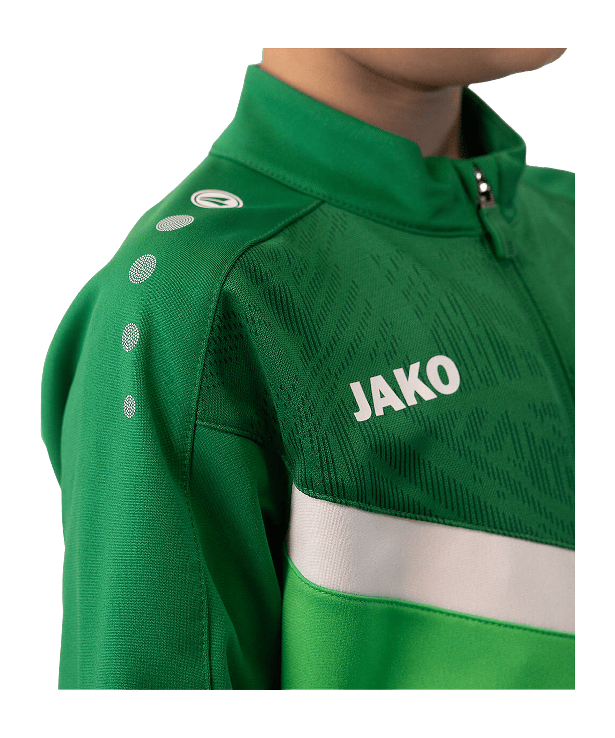 JAKO Iconic Polyester Jacke Kids Grün F222 - gruen