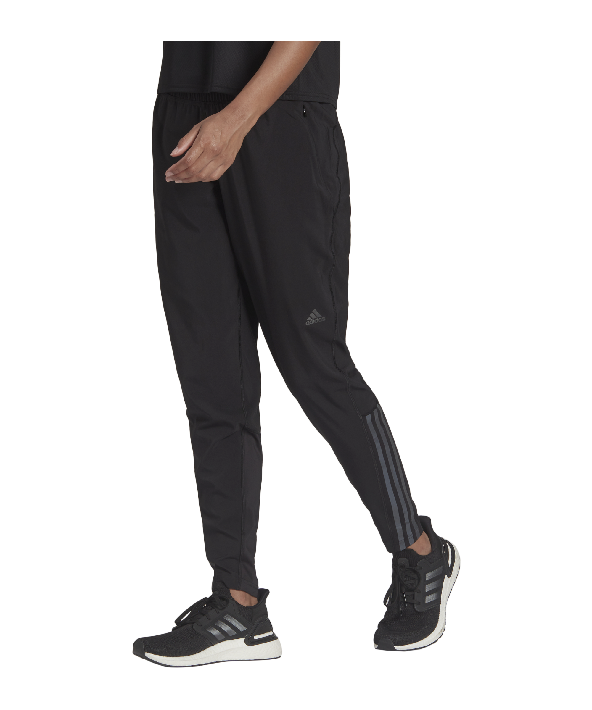 adidas Run Icons 3-Stripes Wind Running Pants Black - schwarz