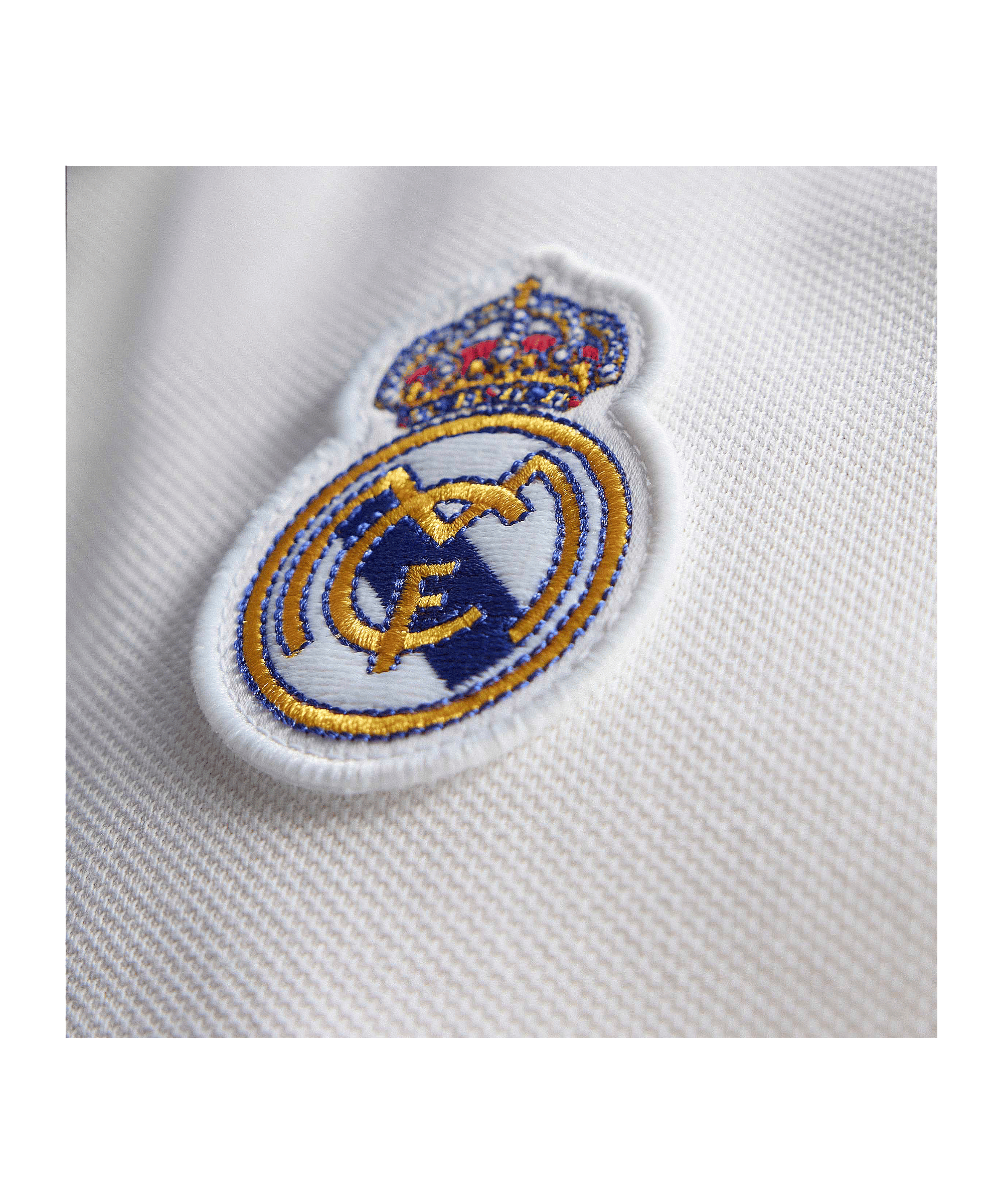 adidas Real Madrid Icon Long Sleeve Polo Weiß - weiss